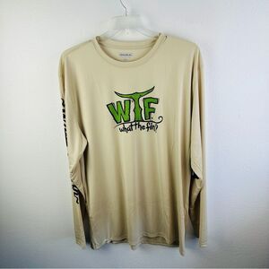What‎ The Fin Tan Long Sleeve Fishing Tee Men’s Size 3X